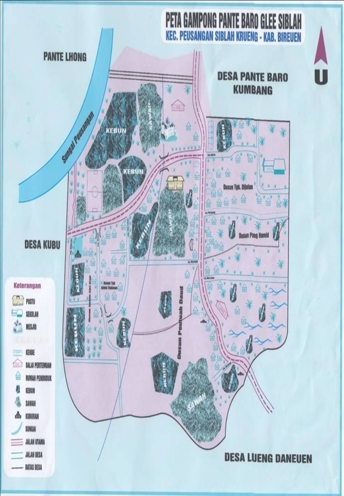 Peta Desa Pante Baro Gle Siblah